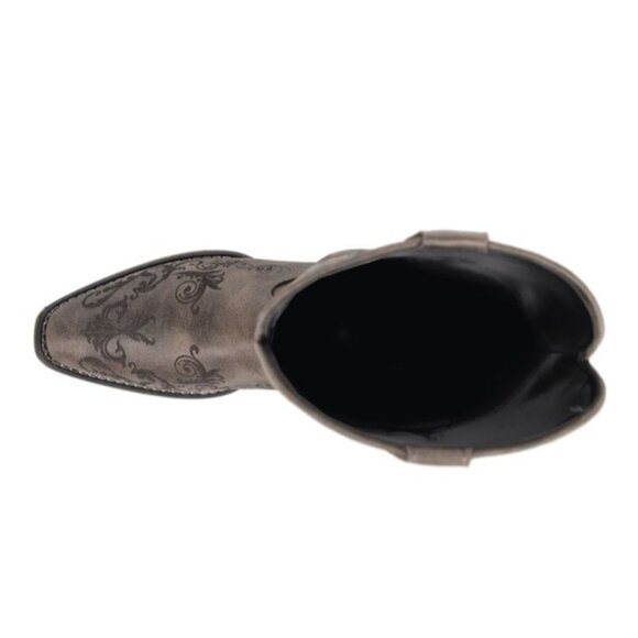 Roper Womens Vintage Black Faux Leather Western Boots Size 6.5 - Picture 10 of 12